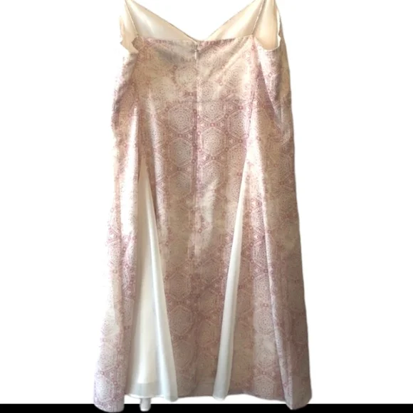Marchesa Rose Kaleidoscope Mini Swing Dress Pink/Crm A-line Thin Straps MED NWT